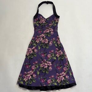 KAREN MILLEN Midi Floral Halter Formal Dress